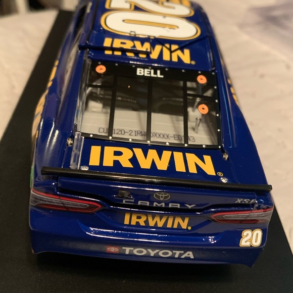 Christopher Bell #20 Irwin Tools Toyota Camry Diecast 1:24 Scale - Picture 3 of 7